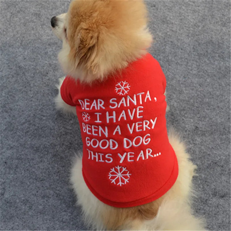 Warm Winter Dog Clothes Soft Fleece Pet Clothes Christmas Dog Coat Jacket New Year Chihuahua Dogs Pets Clothing Roupa Cachorro