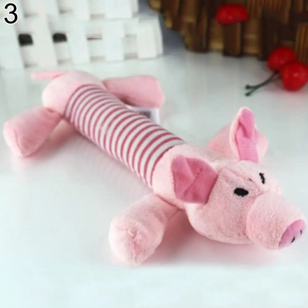 Elephant Pig Duck Squeaky Squeaker Plush Chew Bite Resistant Play Souud Toy for Pet Puppy Dog Pets Accessories Supplies