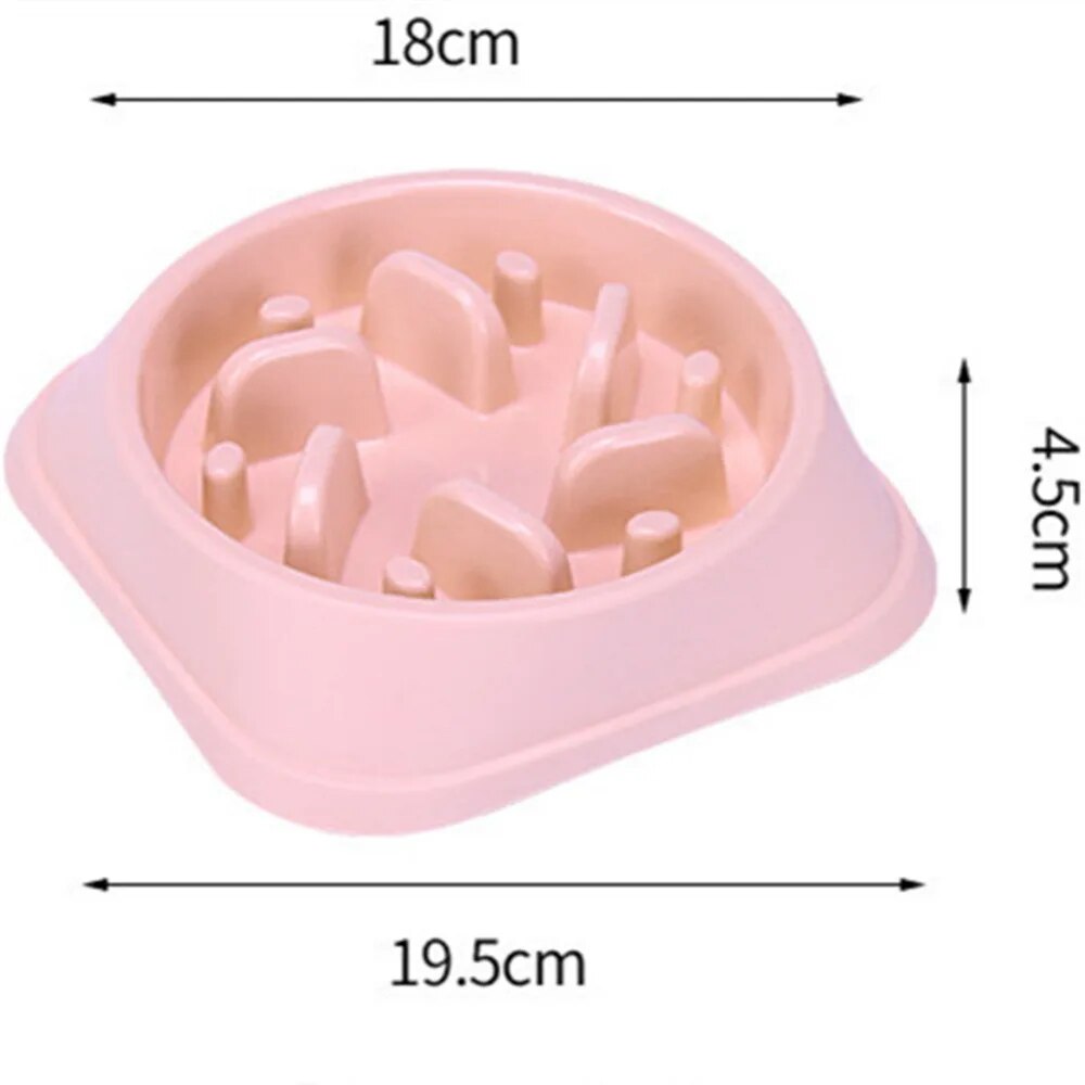 Anti Gulping Pet Feeder Cheap Dog Slowing Bowl Healthy Diet Eat Slow Puppy Bowls Non-slip Feeding Food Dish Cat Feeder Supplies