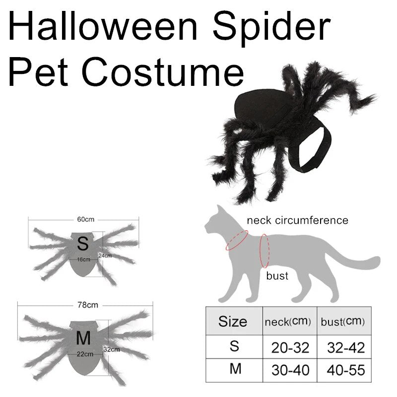 Funny Halloween Dog Cat Clothes Spider Costume Halloween Party Costumes for Small Medium Dog Cats Costumes. Get the vibes going with the creepy crawling spider costume!