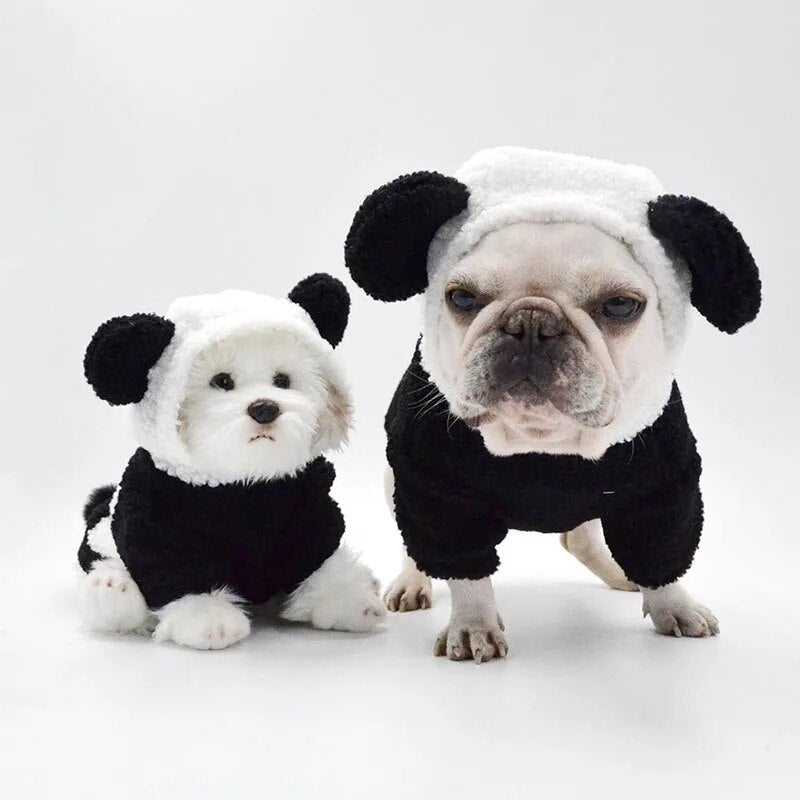 Panda Hoody Pullover Warm Coat Costume for Small Pet