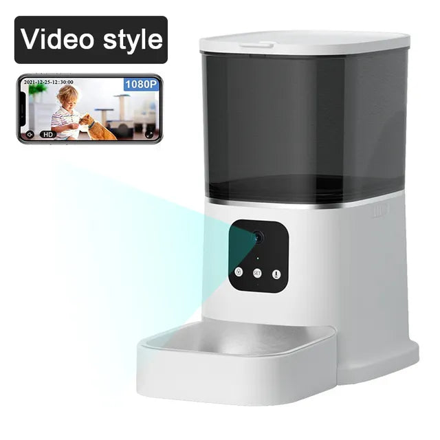 New Video Camera 6L Feeder Timing Smart Automatic Pet Feeder For Cat Dogs WiFi Intelligent Dry Food Dispenser Voice Recorde Bowl