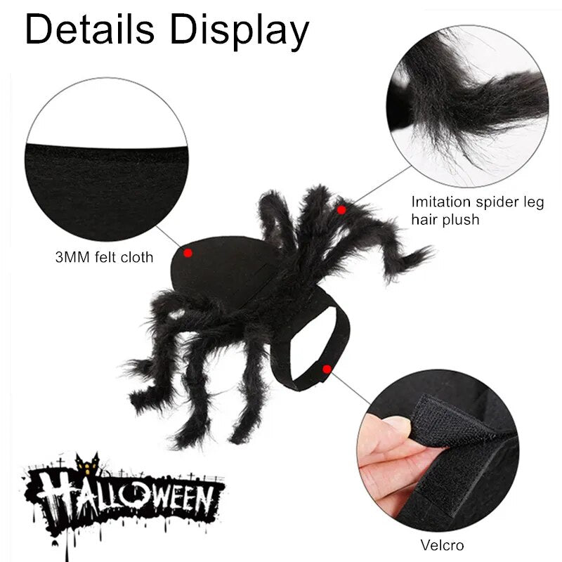 Funny Halloween Dog Cat Clothes Spider Costume Halloween Party Costumes for Small Medium Dog Cats Costumes. Get the vibes going with the creepy crawling spider costume!