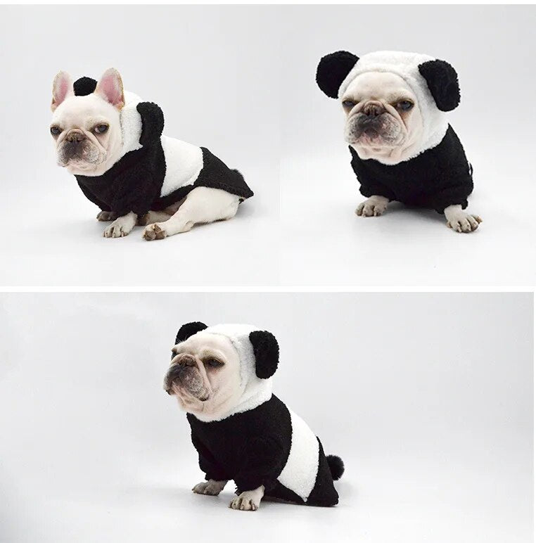 Panda Hoody Pullover Warm Coat Costume for Small Pet