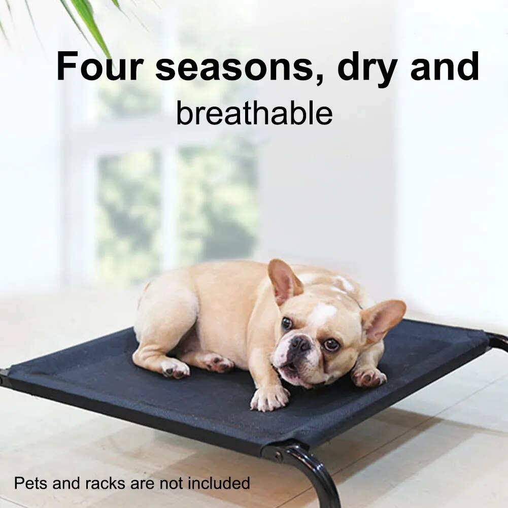 Durable Indoor Outdoor Puppy Washable Mat Home Mesh Fabric Dog Bed Replacement Cover Pet Cot Cushion Cooling Elevated Portable