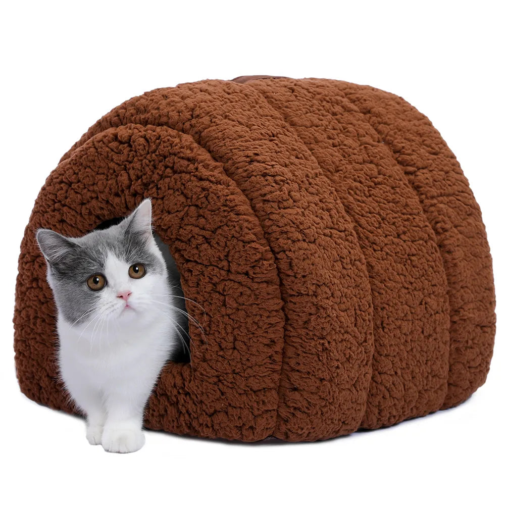 Pet Dog Beds For Dogs Cat Pet Soft Kennels Cute Paw Design Puppy Warm Sofa Gray Removable Dog Cat Houses Winter For Pet Products