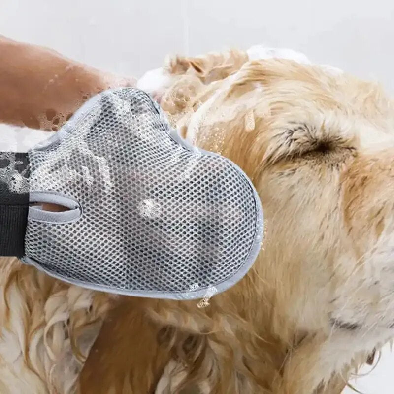 Dog Grooming Glove Hair Removal Brush Silicone Combing Deshedding Brush Dog Cat Bathing Massage Shower Rubber Mitt Pet Product