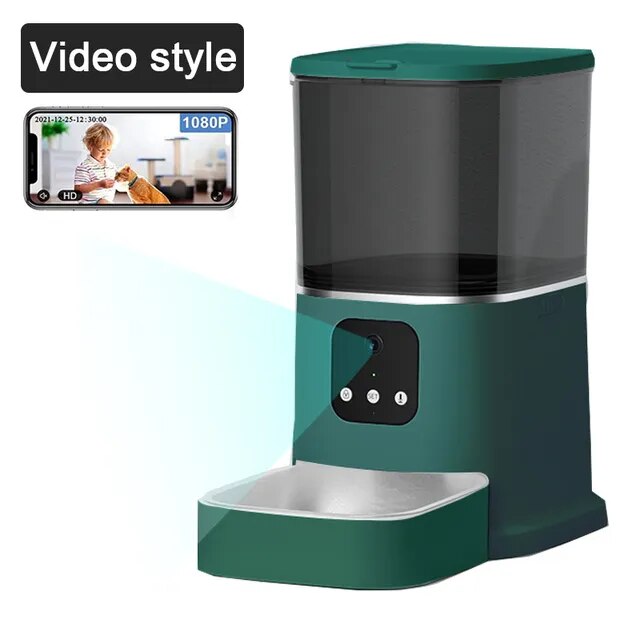 New Video Camera 6L Feeder Timing Smart Automatic Pet Feeder For Cat Dogs WiFi Intelligent Dry Food Dispenser Voice Recorde Bowl